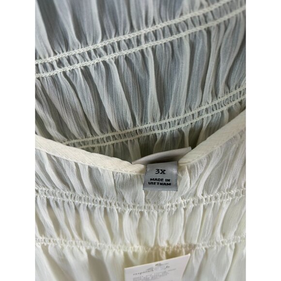 NWT Women's Sheer Chiffon Maxi Dress - a New Day Cream 3X - Picture 5 of 5